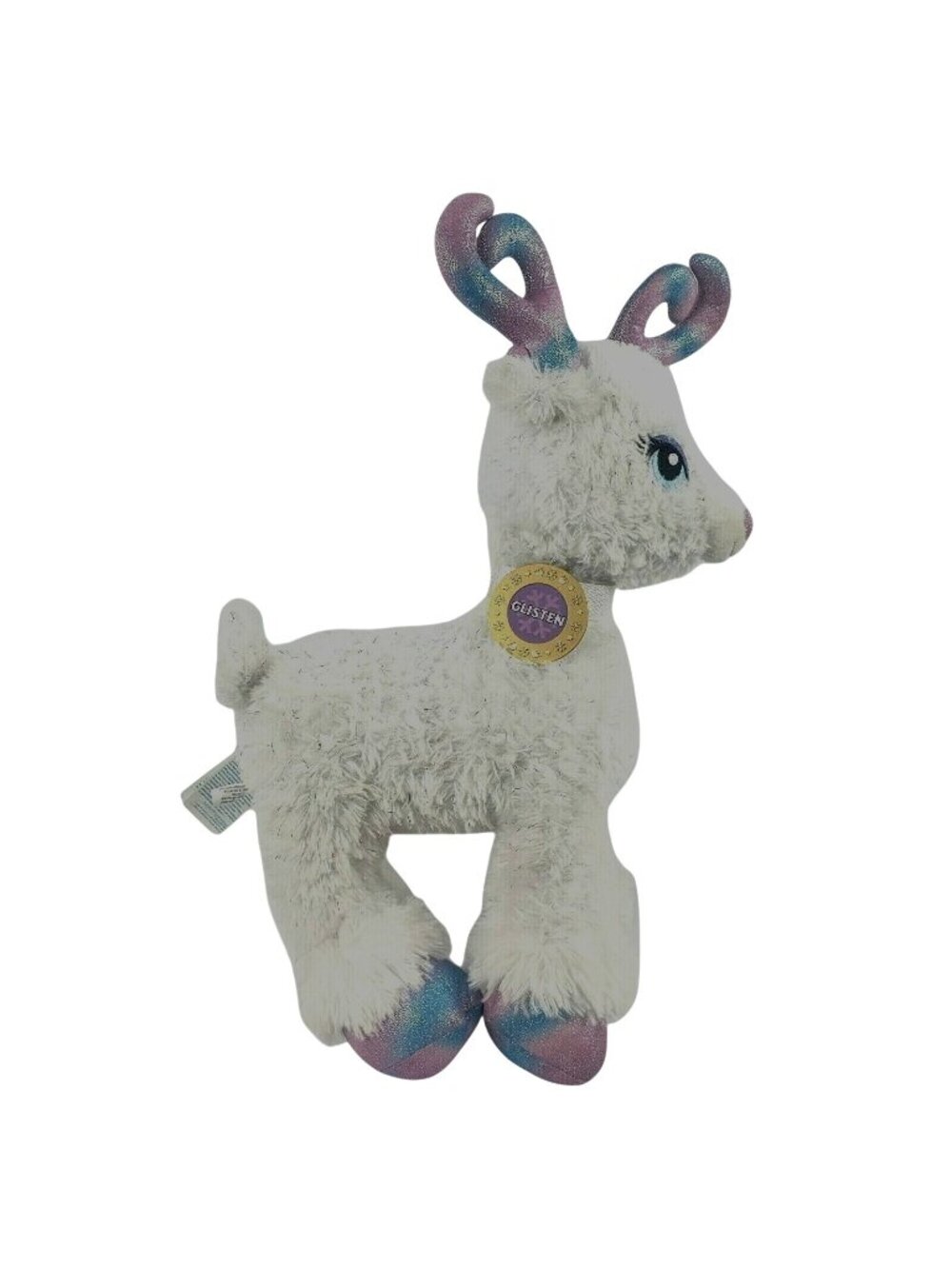 Build a Bear Glisten Reindeer Christmas Plush Color Glow Stuffed Animal BAB